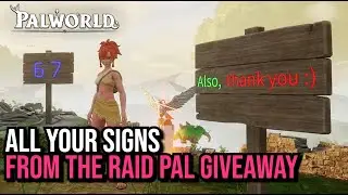Palworld Raids Viewer Signs - 135 Raid Pal Giveaway