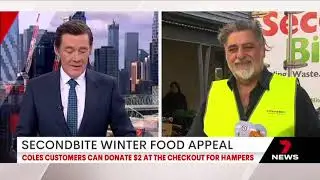 7News Melbourne coverage of Coles x SecondBite Winter Appeal Launch