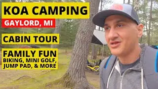 KOA Camping in Gaylord, Michigan - Cabin Tour and Fun Activities for Families