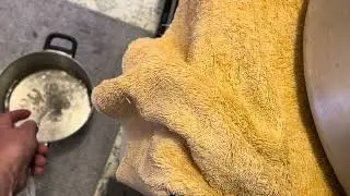 OVERHEATED MILK RESCUE for cheesemaking. Siphon out overheated water, add cold water into outer pot.