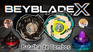 COMBOS feitos por SEGUIDORES!! Dran Sword, 1-60, W VS Pegasus Blast, S, 3-60, Low Flat! (Beyblade X)
