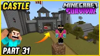 Building Big Castle | Minecraft Survival 31 | Big project | Castle Kingdom | Bedrock 1.19