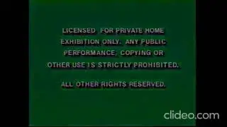 1991 Green FBI Warning Screens And The Classics Walt Disney Home Video Logo