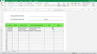 prof. Alessandro Martorana - ec. aziendale - libro giornale e mastrini su EXCEL classe 3^C