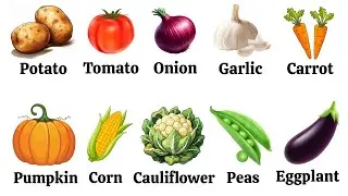 Vegetable Names in English with Pictures | Learn Vocabulary Easily | Englishova