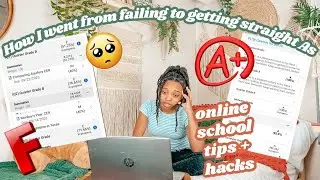 Online school tips THAT ACTUALLY WORK | how I went from failing to getting straight As