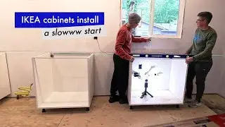 Finally! Our IKEA kitchen cabinets install -- the beginning.  Our MCM house renovation, part 16.