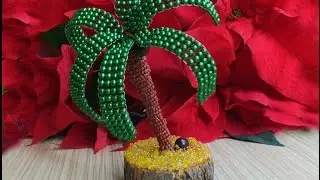 How to make a tree with beads - coconut with beads tree making