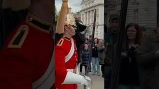 HORSE MAKES ROYAL GUARD SMILE ✨🐎💂| Horse Guards, Royal guard, Kings Guard, Horse, London, 2024