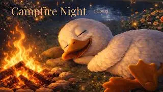 Lucky Ducky Cozy Night Campfire | Warm Ambient Music for Relaxing Evenings (3 Hours)