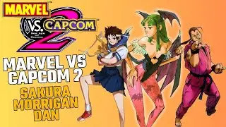 Marvel vs. Capcom 2 Morrigan Sakura & Dan