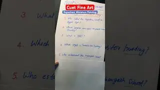 CUET Fine art Theory ❗️Test 2025 #cuetfineart #bfaentrance #2025