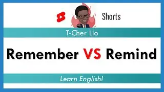 Remember VS Remind #learnenglish #aprenderingles #shorts #tcherlio