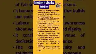 The importance of labour day in English l labour day lmportance l #labourday2025 l #labourday