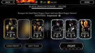 MORTAL KOMBAT FATAL BLACK DRAGON TOWER BATTLE 196 COMPLETED 2ND TIME
