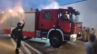 KR&Oacute;LEWSKIE POWITANIE CIĘŻKIEGO SAMOCHODU BOJOWEGO DLA OSP IDZBARK
