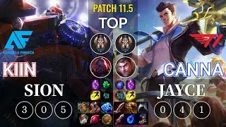 AF Kiin Sion vs T1 Canna Jayce Top - KR Patch 11.5
