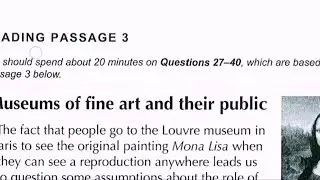 IELTS Cambridge book 10 test 2 reading passage 3 || museums of fine art and their public || #ielts