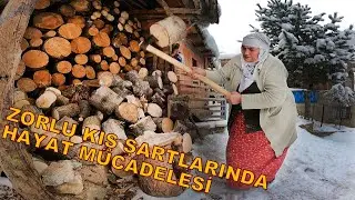 KÖYDE ZORLU BİR KIŞ GÜNÜ,EMEKÇİ KARADENİZ KADINLARI,KAR YAĞDI BÜTÜN YOLLAR KAPANDI,BELGESEL TADINDA