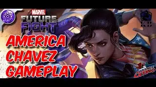 America Chavez, fail de da&ntilde;o, tremendo soporte - Marvel Future Fight 