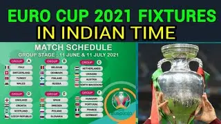 Euro Cup 2021 Fixture in Indian Time | Date | Schedule | Time table of euro 2020 Indian Time |