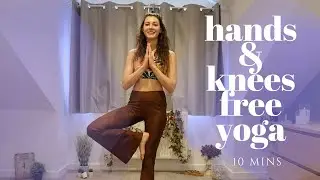 Hands and Knees Free Standing Yoga | 10 Mins (Hotel Friendly)