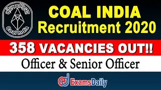 coal india recruitment 2020🛑 CIL, Officer & senior officer 🛑How to Fill Form Coal India 2020