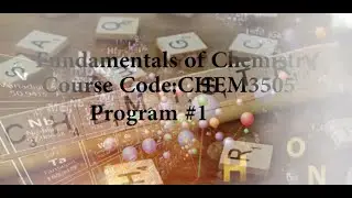 FUNDAMENTAL OF CHEMISTRY PROG.01 (CHEM-3505) | AIOU Part 01