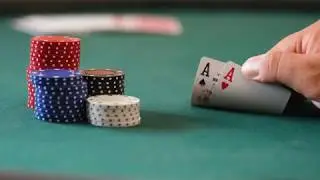 Playing Cards 04 - Revealing Two Aces in Poker / Free Stock Footage (4K)