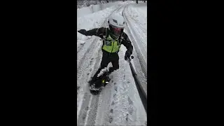 Brutal unexpected Fall on the Snow !  #euc #electricunicycle  #neige #hiver #glace #gyroroue #crash