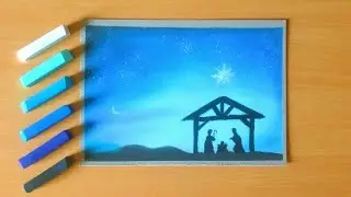 Easy soft pastel drawing for beginner's || Merry Christmas || Step by Step