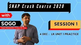 SNAP Crash Course  with SoGo I Session 1 I December 4   IIM A