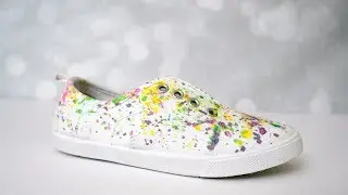 How to make paint splatter canvas shoes
