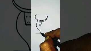 Bull Drawing, But I ONLY Have 15 Second...😱😱 #shorts #leobosearts