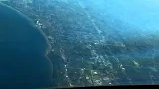 Aviation - Flying Over Milwaukee, Wisconsin, Lake Michigan Shoreline