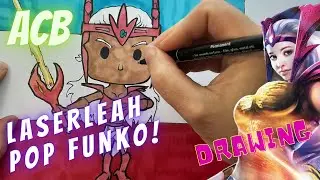 Laserleah Pop Funko / Speed Drawing / Comic Art Book style!