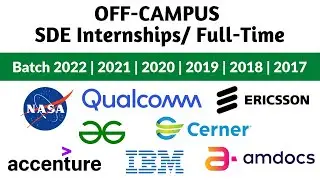 Latest Off-Campus Drives | 2022, 2021, 2020, 2019, 2018, 2017 Batches Eligible| Off Campus Jobs