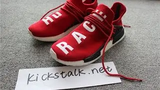 Wholesale Adidas X Pharrell NMD Human Race Red BB0616 with Original Boost from kickstalk.net
