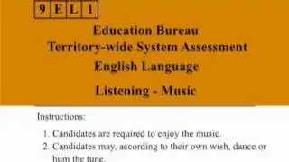 全港性系統評估 英文科聆聽評估 計時音樂 TSA English Language Listening Timing Music