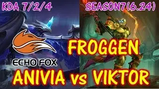 ECHO FOX Froggen Anivia vs Viktor / Soro Ranked full replay game【LOL NA】【Pro Replay Game】