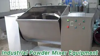 Foodstuff Industrial Powder Mixer Equipment 200L Uniform Mixture Slot Shape