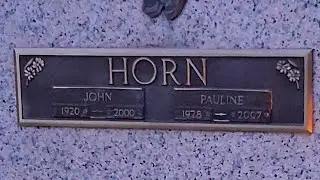 Paying my respects to my grandparents John and Pauline 