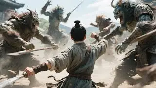 廢材小夥竟是隱藏身份的不敗戰神，一招降伏四大妖王！#武侠 #功夫 #kungfu #kungfumaster