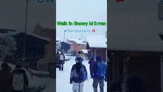 Walking Through Snowy M&uuml;rren 🇨🇭#shorts #shortsvideo #m&uuml;rren #travel #switzerland #walkthrough