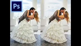 Wedding photos color grading in Photoshop + Free Action file | Honey Gold | Photoshop Tutorial