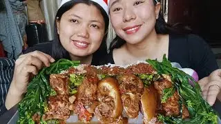 Advance Christmas Special Mukbang||Best of best Pig legs Curry||Naga food mukbang