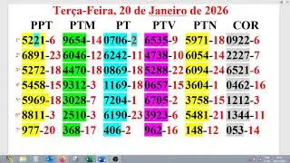 RESULTADO NACIONAL-LOOK-RIO-BAHIA-LOTEP-POP RECIFE data 20/01/2025