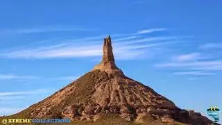 Chimney Rock, The most picturesque landmark along the Oregon trail in Nebraska, California