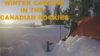 Winter camping on the Raspberry Ridge in the Canadian Rockies in Alberta