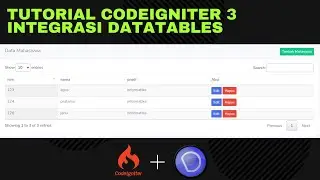 Tutorial CodeIgniter 3 - Integrasi DataTables Versi Client Side
